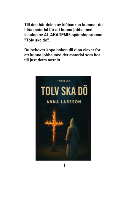 Läsning av skönlitterär bok