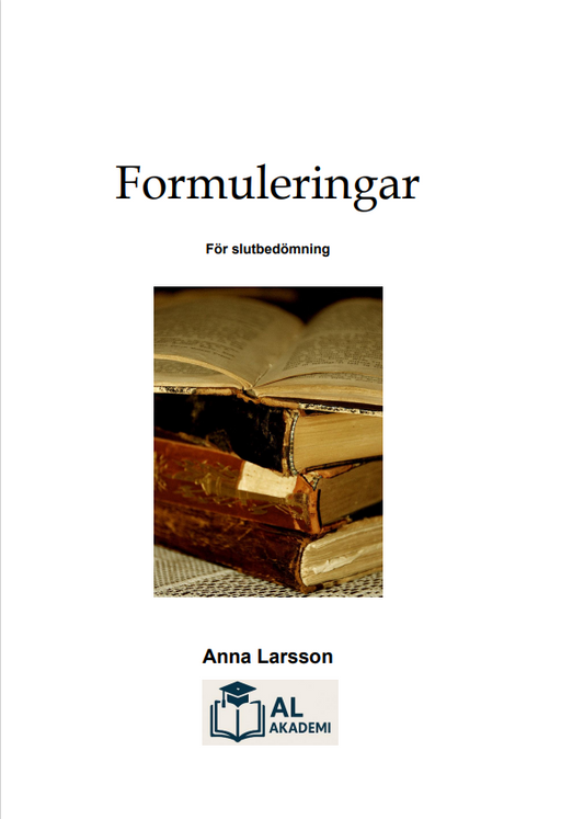 Formuleringar slutbedömning