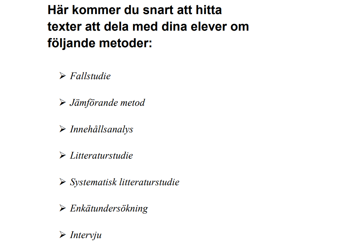 Samhällsvetenskapliga metoder
