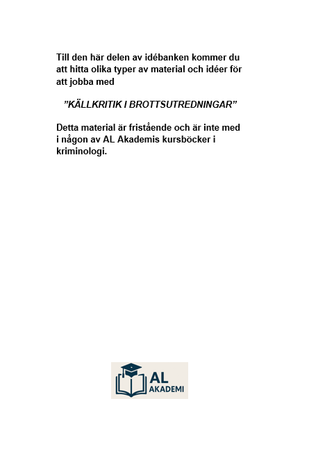 Källkritik i brottsutredningar