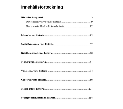 De politiska partiernas historia